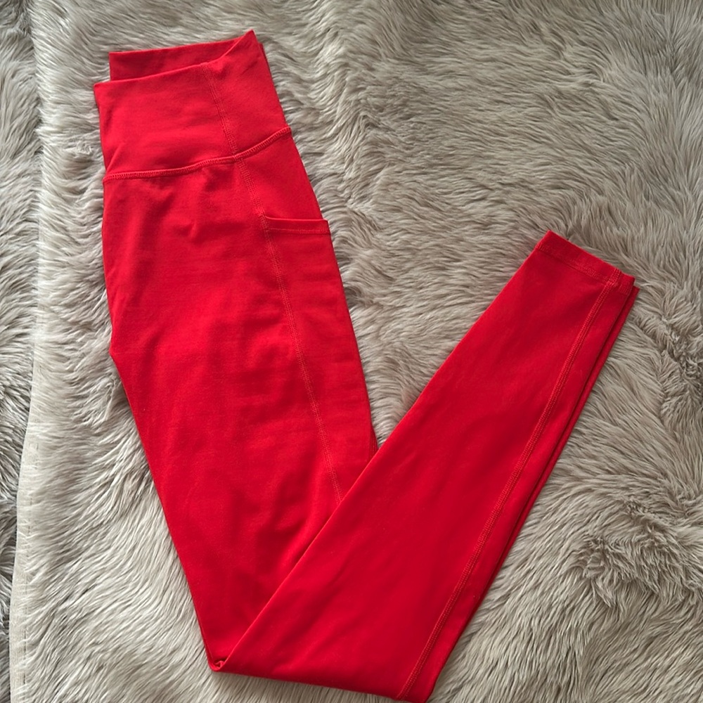 Alphalete Alphalux Pocket Legging- Lava red
